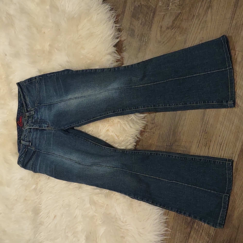 BlueCult distressed denim bootleg jean